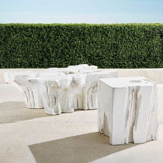 Frontgate Root Coffee Table in White Finish - Frontgate