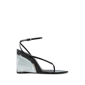 Alaia Toe Strap Wedge Sandals