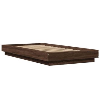 Berkfield Home Modern Bed Frame without Mattress Brown Oak 90x190 cm Single
