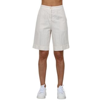 Rosso35 Stijlvolle Bermuda Shorts voor Vrouwen - Dames - Korte Broeken - Beige - S - Korte Broeken
