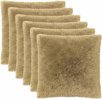 vidaXL Funda De Almohada 6 Pcs Heerlen Verde Claro 55 X 55 Cm Vidaxl