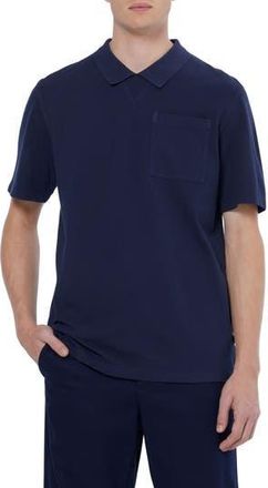 Scotch & Soda Piqu&eacute; Pocket Polo in Navy at Nordstrom Rack, Size Xx-Large