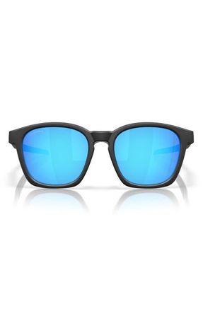 Oakley Gender Inclusive Shackle 52mm Square Sunglasses in Matte Black /Prizm Sapphire at Nordstrom