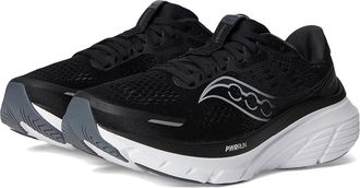 Saucony Guide 18 Womens Running Shoes Black/White : 6.5 B - Medium, Leather