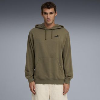 Puma Felpa con cappuccio con logo Essentials N.1 dal taglio morbido da uomo, Abbigliamento, Verde, XXL