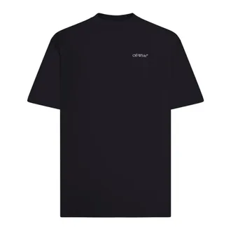 Off-white T-Shirts, male, Black, Size: M Half Arrow Cotton T-Shirt