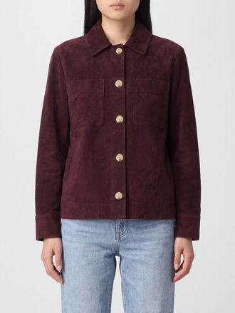 Max Mara S Max Mara Giacca a camicia Abisso in pelle di agnello scamosciata