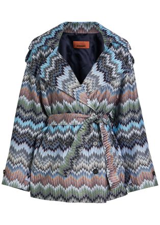 Missoni Zigzag Belted Fine-knit Trench Jacket - Multicoloured - S (UK8-10 / S)