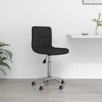 vidaXL Silla De Oficina Giratoria De Tela Negra Vidaxl