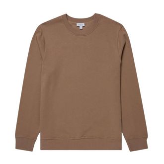 Sunspel Felpa Supima Loopback - - Sweatshirts & Hoodies - Uomo - Marrone - XL