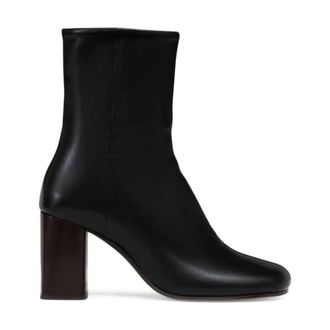 Christophe Lemaire Schoenen, Dames, Zwart, 37 EU, Leer, Zwarte Enkellaarzen voor Vrouwen