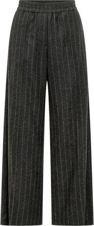 Brunello Cucinelli Broek - Dames - Wijde Broeken - Zwart - L - Broeken