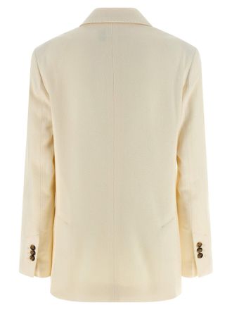 Ami Double-Breasted Wool Blazer - Cream