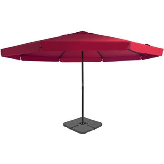 vidaXL Sombrilla De Jard&iacute;n Con Base Port&aacute;til Rojo Vidaxl
