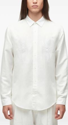 Osklen leaf-embroidered shirt - White