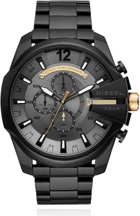 Diesel Mega Chief Chronograph - Heren - Horloges - Zwart - ONE Size - Accessoires