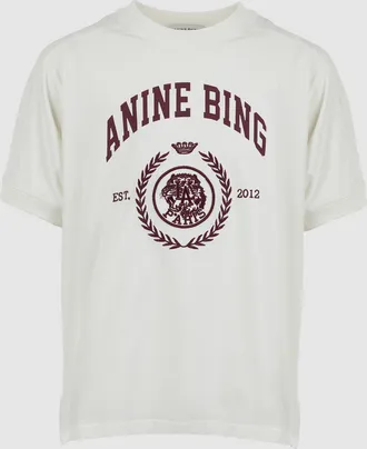 Anine Bing Tee Shirt Collegiate Jaylin Cream