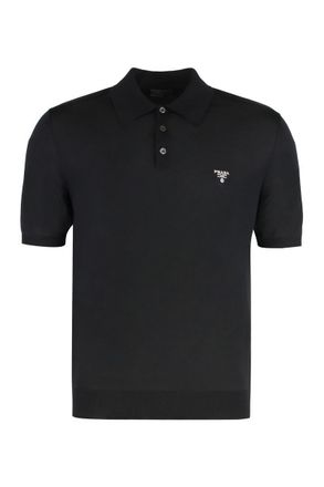 Prada Knitted Wool Polo Shirt