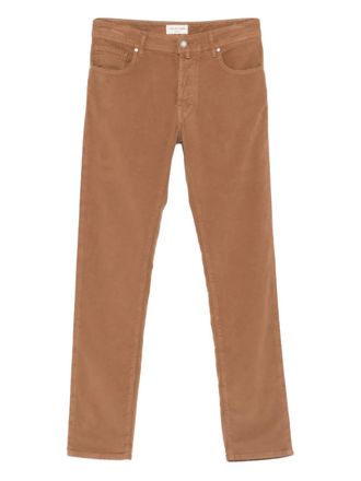 Jacob Cohen Bard slim-fit trousers - men - Elastane/Cotton - 31 - Brown