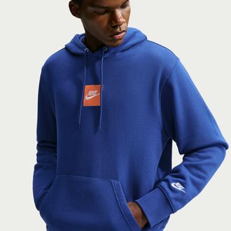 Nike Mens Club French Terry Hoodie in Blue | IM5540-455