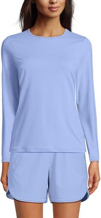 Lands End SunShade UPF 50 Long Sleeve Relaxed Rash Guard in Soft Cloud Blue at Nordstrom, Size X-Large