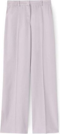 Motivi Linnen blend lyocell palazzo broek - Dames - Wijde Broeken - Paars - 2XL - Linnen - Broeken
