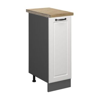 Vicco Armario De Farmacia R-line, Blanco Casa De Campo, 30 Cm, Et Roble