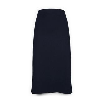 Elena Miro Midi Rok - Dames - Midirokken - Blauw - S - Nylon - Rokken