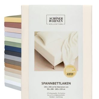 Sch&ouml;ner Wohnen Kollektion Sch&ouml;ner Wohnen S&aacute;bana Ajustable Flat - 1 Unidad 200x200 Cm, Blanco