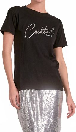 Elan Cocktail Please T-Shirt In Black