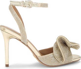 Kurt Geiger Womens Allegra Sandals - Gold Fabric - Size UK 5