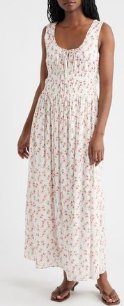 Rails Jordie Floral Cotton Maxi Sundress in Rouge Romantic at Nordstrom, Size Xx-Small
