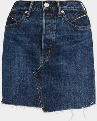Moussy Vintage Duxbury Western Denim Mini Skirt