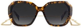 Missoni 55mm Gradient Geometric Sunglasses in Havana Brown/Dark Grey Sf at Nordstrom