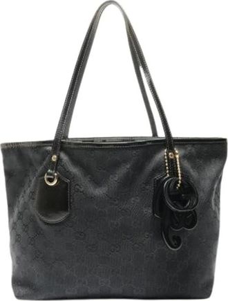 Gucci Pre-owned Tote Bags, female, Black, Size: ONE SIZE Pre-owned Vintage Tote Bag