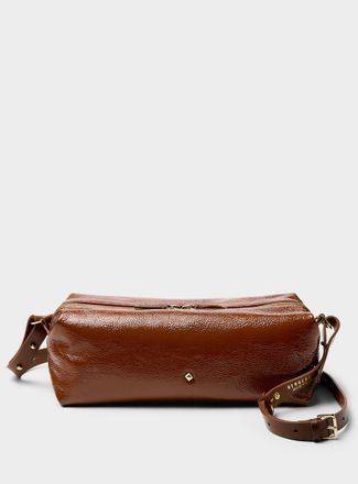 Herbert Fr&egrave;re Soeur Womens Sohna glossy leather rectangular shoulder bag