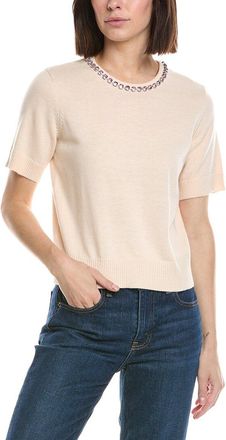 CeCe by Cynthia Steffe Cece Embellished Neck Sweater