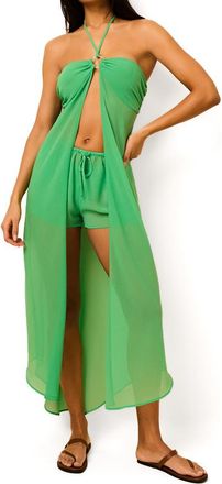 Solid & Striped Maggie Halter Cover-Up in Turtle Green at Nordstrom, Size X-Small