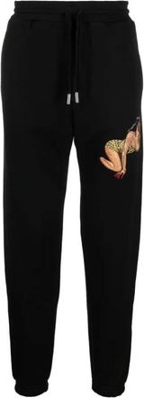 Roberto Cavalli Printed Cotton Track Pants, Size XX-Large