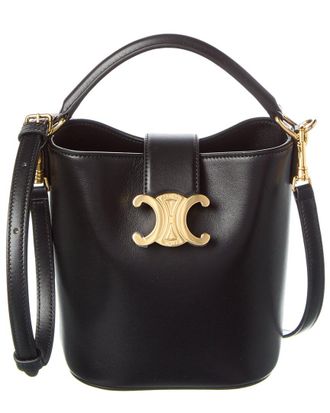 Celine Celine Louise Mini Leather Bucket Bag