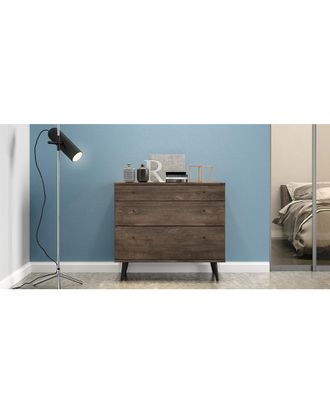 Amazonia Teak Mid-Century 3 Drawer Dresser