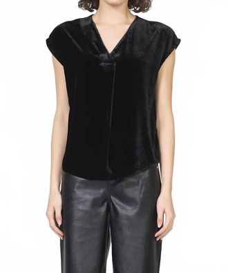 Dear John Denim Kristen Velvet Top In Black