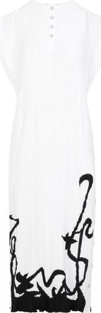 Lanvin Sleeveless Pleated Midi Dress
