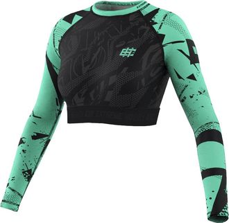 OEM Top Corto De Manga Larga Con Protecci&oacute;n Solar Neo S Para Mujer, Color Menta