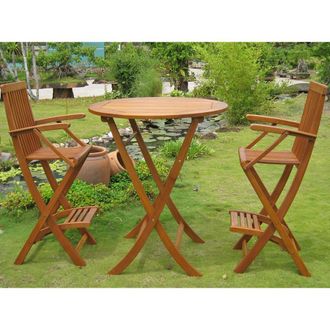 International Caravan Inc Carmona Set of 3 Bar Height Table Group