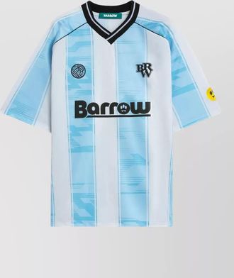 Barrow triacetate t shirt v neck stripes graphic