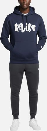 Nike Mens Nike Mens Hoodie Fleece Graphic Pullover Cotton - Navy - Size: 36
