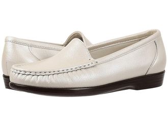 SAS Simplify Comfort Loafer Womens Shoes Pearl Bone : 9.5 S - Slim (AAA)