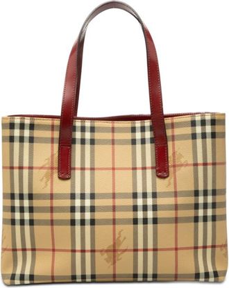 Burberry Pre-owned Burberry Haymarket Check Coated Canvas Tote Ladies O654C96CN0SQ4M22