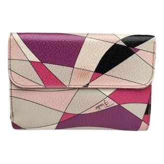 Emilio Pucci Pre-owned Lederen Portemonnee - Dames - Vintage Accessoires - Veelkleurig - ONE Size - Leer - Vintage